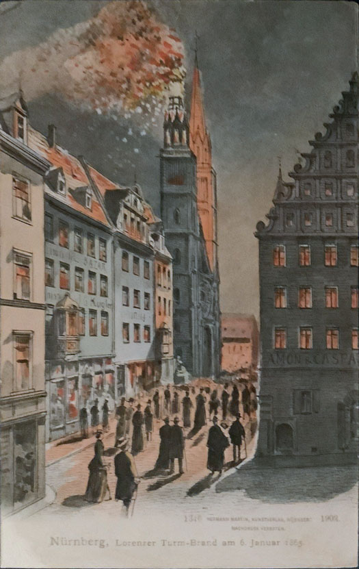 St. Lorenz Turmbrand 1865