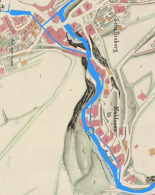 Steinach Mühlenkanäle 1863